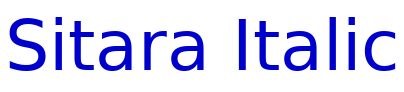 Sitara Italic 字体